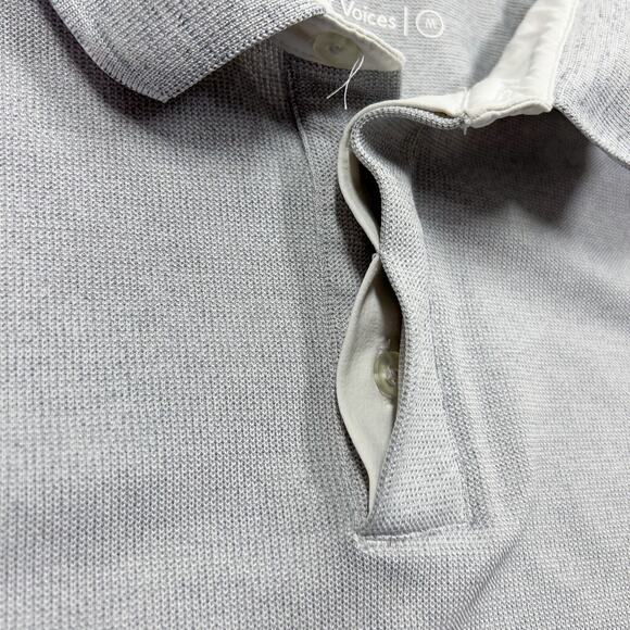 Outdoor Voices Men's Polo‎ Shirt Size Medium Gray Vented Short Sleeve Preppy - Picture 8 of 8
